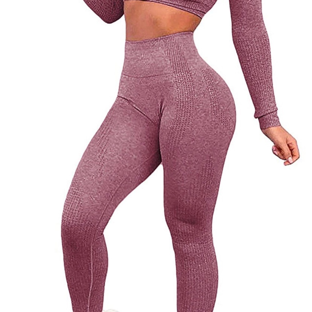 High Waist Vital Seamless Leggings Wine Red